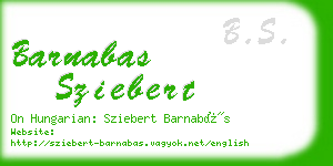 barnabas sziebert business card